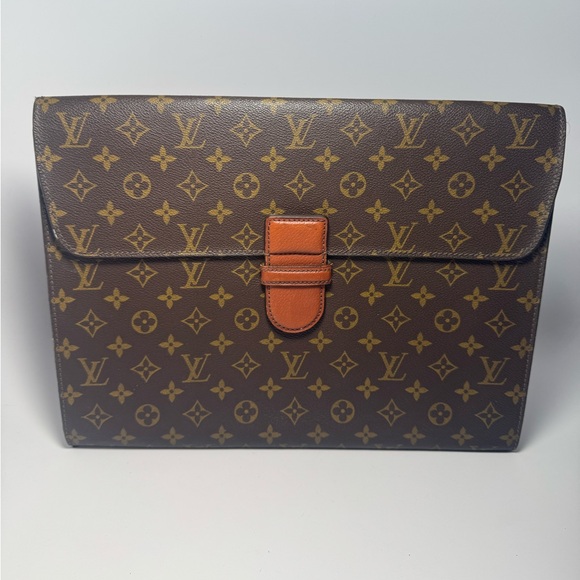 SOLD Louis Vuitton Monogram Minister Briefcase Document Clutch Laptop Sleeve - Picture 1 of 10